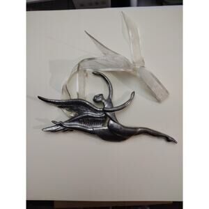 Silver Flying Ballerina Angel Ornament Helen Keller Quote  Hanging Christmas